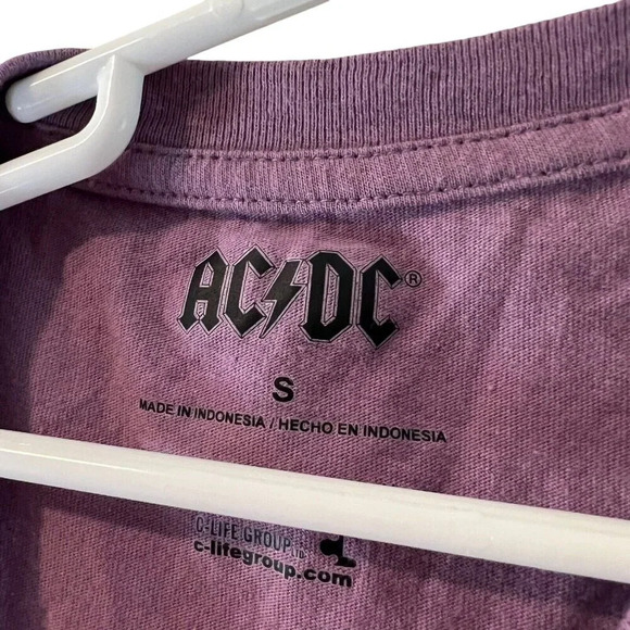 ACDC Girls Mauve Purple Tank Top Size Small Rock and Roll Music Band Shirt Kids - Picture 5 of 5